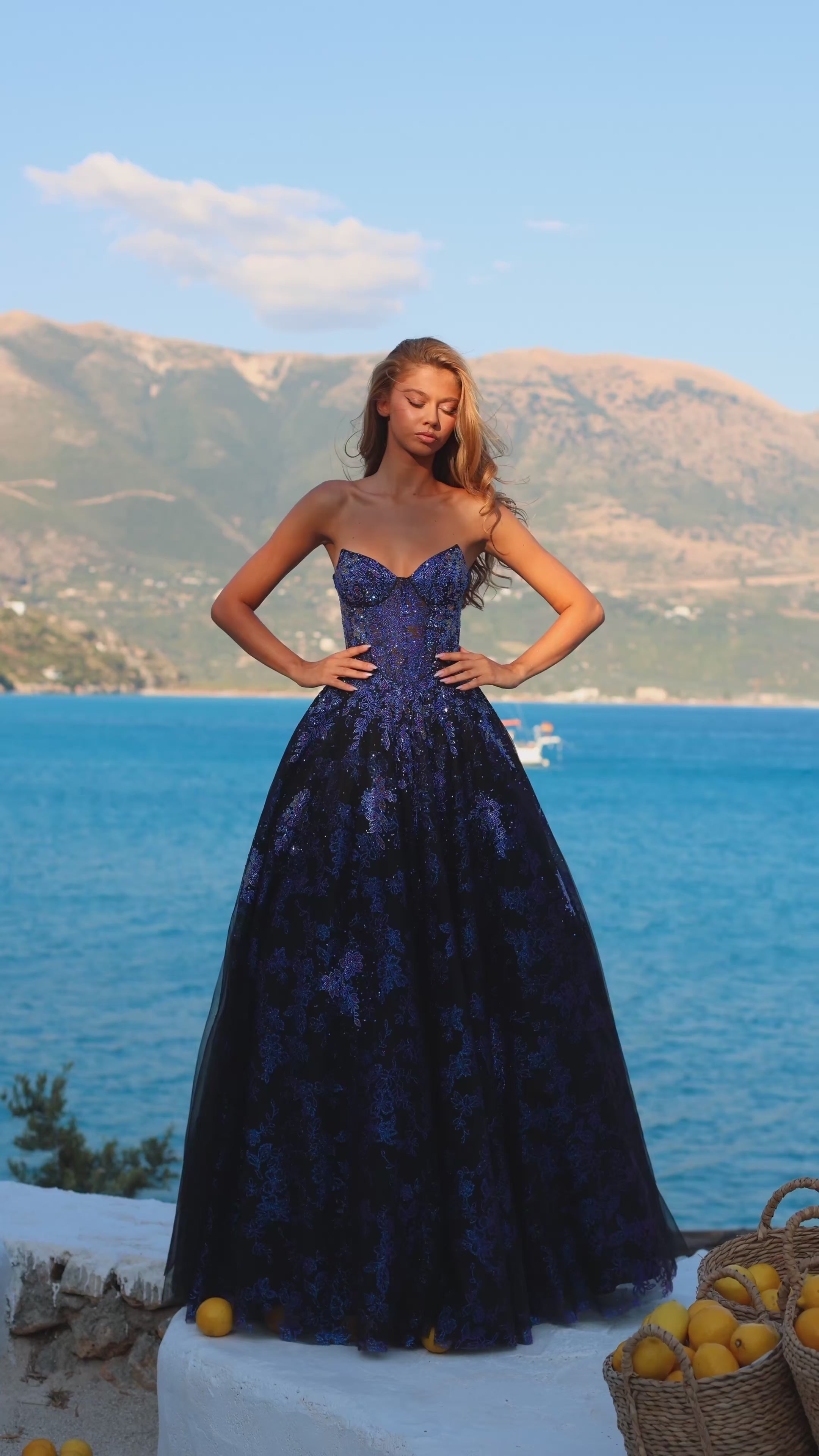 Strapless Sweetheart Ball Gown with Lace-Up Back Style 89415